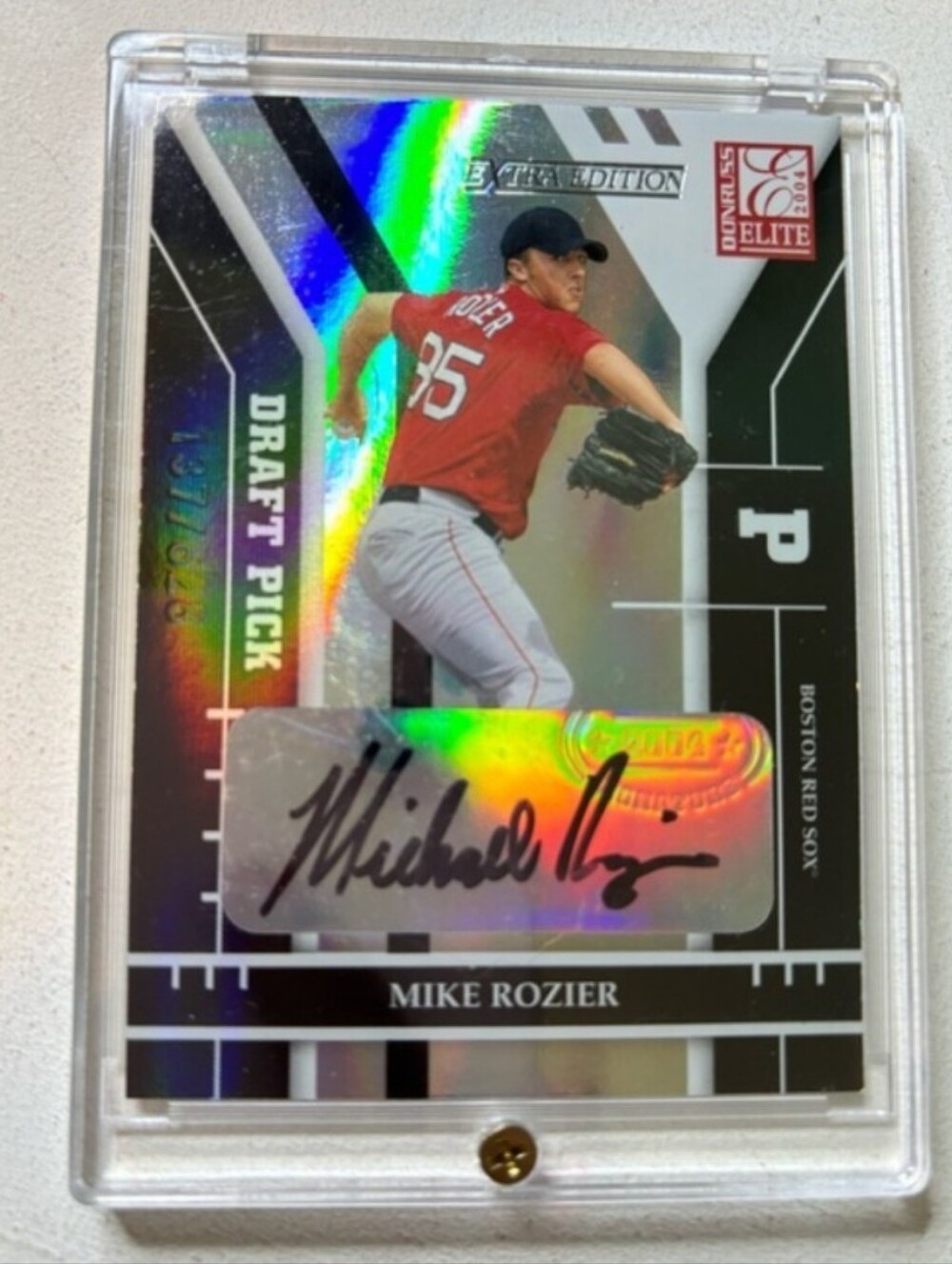 2004 Donruss Elite Extra Edition Mike Rozier Auto #137/200 Red Sox